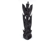 "Visnu on Garuda" indonéziai keményfa fafaragás 58 cm