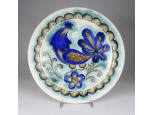 Nagyméretű kakasos vagy páva díszes porcelán tál dísztál 28.5 cm