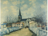 Maurice Utrillo : Englise de Banlieue vers 1914 (60 x 75 cm)