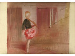 XX. századi festő : Piros szoknyás balerina 1964