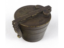 Antik jelzett bronz lat készlet komplett 9 darabból álló 1853