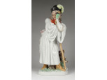 Herendi búsuló pipázó juhász porcelán figura 29 cm 