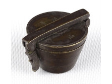 Antik jelzett bronz lat készlet komplett 7 darabból álló 1854