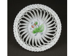 Hecsedlis Herendi porcelán fonott kínáló 12 cm