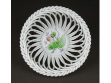 Hecsedlis Herendi porcelán fonott kínáló 12 cm