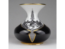 Hollóházi Jurcsák László porcelán váza 10 cm