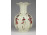 Vajszínű bordázott Zsolnay porcelán váza 15 cm
