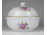 Hatalmas Hollóházi porcelán rózsás bonbonier 17 cm