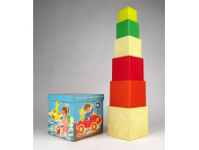 Retro Foltex - Triál Toronykocka játék dobozában