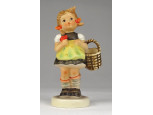 Régi Hummel-Goebel porcelán kosaras kislány 11.5 cm