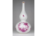 Lila indiai kosaras Herendi porcelán tök váza 29 cm
