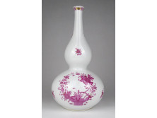 Lila indiai kosaras Herendi porcelán tök váza 29 cm