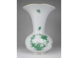 Zöld indiai kosár mintás Herendi porcelán váza 26.5 cm