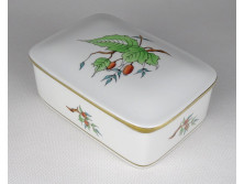 Hibátlan hecsedlis Herendi porcelán bonbonier