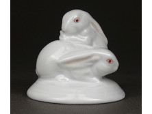 Régi Herendi porcelán nyúl pár