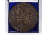 Osváth Mária : Albert Einstein bronz plakett 1975
