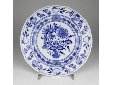 Régi hibátlan hagyma mintás porcelán süteményes tányér 19.5 cm