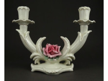 Régi nagyméretű ENS porcelán gyertyatartó