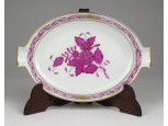 Lila Apponyi mintás Herendi porcelán hamutál