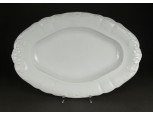 Antik vastagfalú porcelán pecsenyés tál 27 x 40.5 cm