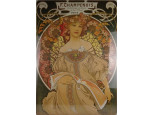 Alphonse Mucha : F. Champenois Imprimeur-Éditeur nagyméretű plakát 101 x 70.5 cm