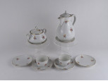 Régi 2 személyes Meisseni porcelán kávéskészlet