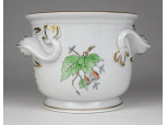Hibátlan hecsedli mintás Herendi porcelán kaspó