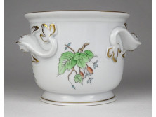Hibátlan hecsedli mintás Herendi porcelán kaspó
