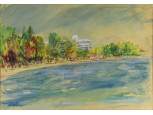 XX. századi festő : Balatonpart 1973