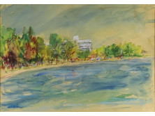 XX. századi festő : Balatonpart 1973