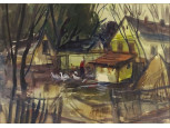 Göldner Tibor : "Parasztudvar" 1985