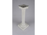 Régi jelzett Elbogen porcelán korinthoszi gyertyatartó 32 cm