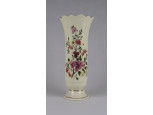 Zsolnay vajszínű porcelán virágos váza 20.5 cm