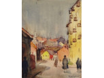 Balogh Margit : Budapesti utcarészlet 39.5 x 30 cm
