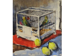 Balogh Margit : Papagájok 43 x 38 cm