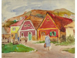 Balogh Margit : Budaörsi utcarészlet 31.5 x 40 cm