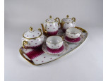 Régi Pirkenhammer porcelán kávéskészlet reggeliző készlet