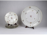Kínai almafa POMMIER CHINOIS mintás Herendi porcelán süteményes készlet