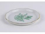 Zöld Tulipe Bouquet mintás Herendi porcelán tál tálka hamutál 