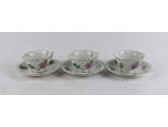 Régi Eton mintás Herendi porcelán kávéscsésze 3 darab 1958
