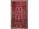 Antik kézi szövésű bordó kaukázusi szőnyeg futó szőnyeg 92 x 170 cm