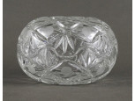 Régi csiszolt üveg bonbonier 13.2 cm