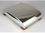 Régi fabetétes art deco ezüst doboz 480g