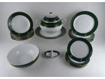 Hibátlan 6 személyes Zsolnay Olíva porcelán étkészlet 22 darab