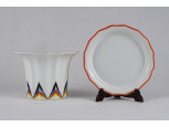 Art deco Rosenthal porcelán kaspó alátéttel