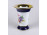 Antik kardos Meisseni virágmintás, kobaltkék-fehér porcelán váza 13.5 cm