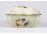 Búzavirágos vajszínű, aranyozott Zsolnay porcelán bonbonier 10.5 cm