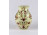 Régi ritka virágmintás, aranyozott, vajszínű Zsolnay porcelán váza 12 cm