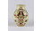 Régi ritka virágmintás, aranyozott, vajszínű Zsolnay porcelán váza 12 cm