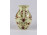 Régi ritka virágmintás, aranyozott, vajszínű Zsolnay porcelán váza 12 cm
